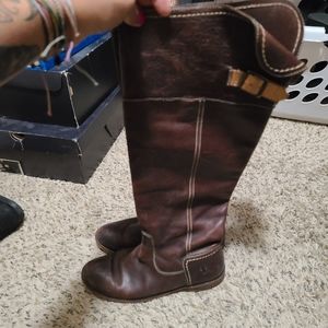 Real leather boots